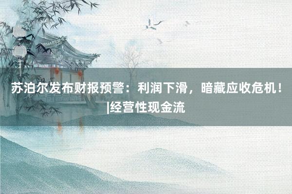 苏泊尔发布财报预警：利润下滑，暗藏应收危机！|经营性现金流