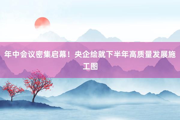 年中会议密集启幕！央企绘就下半年高质量发展施工图