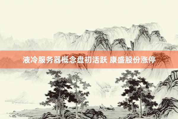 液冷服务器概念盘初活跃 康盛股份涨停