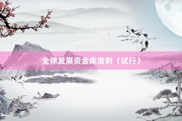 全球发展资金库准则（试行）