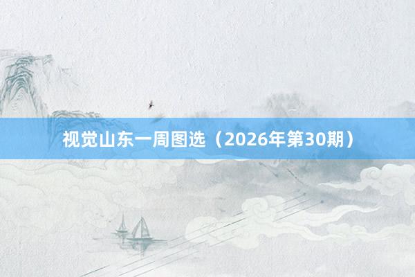 视觉山东一周图选(2026年第30期)
